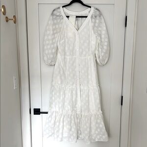 Donna Morgan White Polka Dot Dress